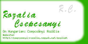 rozalia csepcsanyi business card