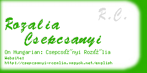 rozalia csepcsanyi business card